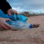 Plastic at a beach